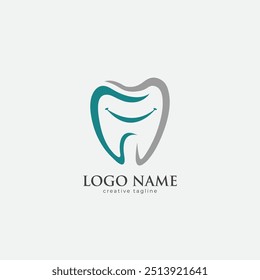 Feliz Dental, dental, dente, dentista, odontologia, sorriso, logotipo dental feliz totalmente editável vetor template