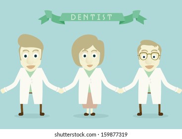 Happy dentist