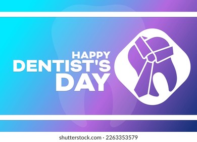 Happy Dentist's Day. Vector illustration. Holiday poster