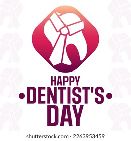 Happy Dentist's Day. Vector illustration. Holiday poster