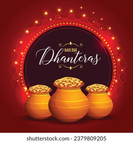 Happy Dhanteras and Happy Akshaya Tritiya template background