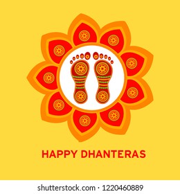 Happy Dhanteras Illustration Background.