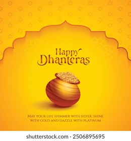 Happy Dhanteras Wishes Post Design