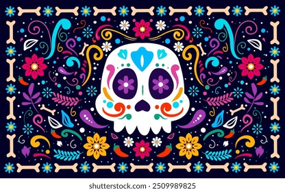 Happy Dia De Muertos Background