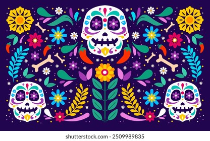 Feliz Dia De Muertos Fundo