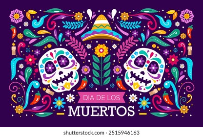 Happy Dia De Muertos Background