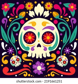 Happy Dia De Muertos Illustration