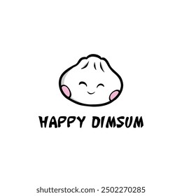 Happy dimsum logo icon vector
