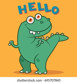 Happy Dino Character
