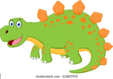 Happy dinosaur cartoon