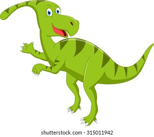 Happy dinosaur cartoon