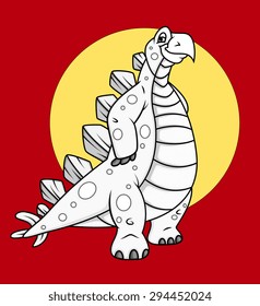 Happy Dinosaur - Cartoon Vector
