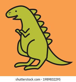 Happy dinosaur cute t-rex illustration graphic icon