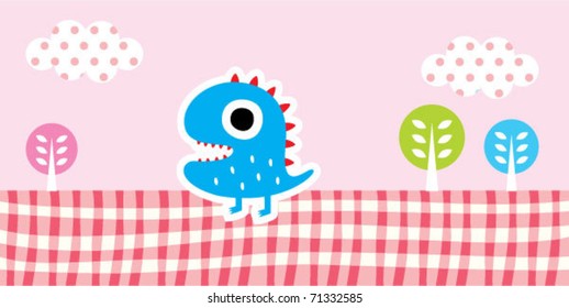 happy dinosaur holiday