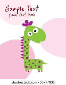 happy dinosaur tag