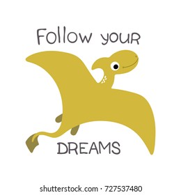 Happy dinosaur. Vector illustration