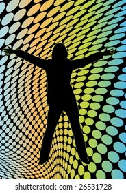 Happy disco girl