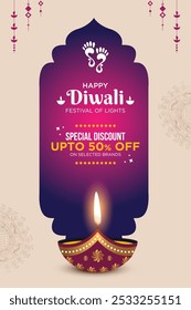 Happy Diwali Anúncio, Banner, Cartaz, Modelo de vetor de design, Conceito de folheto criativo, Elemento de design gráfico