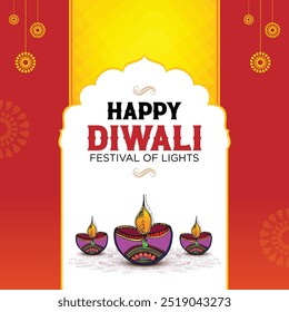 Happy Diwali , Diwali Advertisement, Web Banner, Poster, Design vector template, Creative flyer concept, Graphic design element