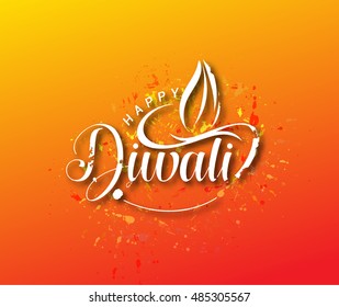 Happy Diwali Background. Abstract vector illustration.