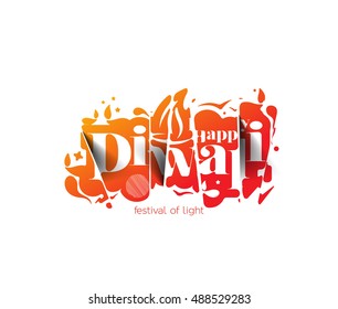 Happy Diwali Background. Abstract vector illustration.