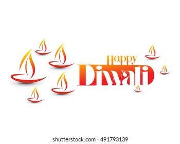 Happy Diwali Background. Abstract vector illustration.