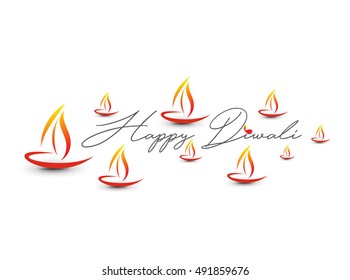 Happy Diwali Background. Abstract vector illustration.