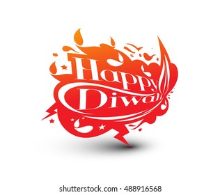 Happy Diwali Background Design. Abstract vector illustration.