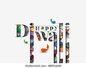 Happy Diwali Background Design. Abstract Vector Illustration.