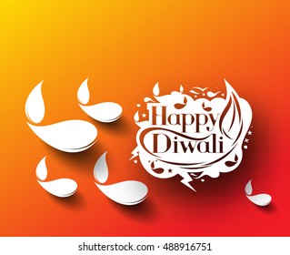 Happy Diwali Background Design. Abstract vector illustration.