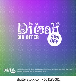 Happy Diwali Background Design. Abstract vector illustration.
