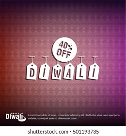 Happy Diwali Background Design. Abstract vector illustration.