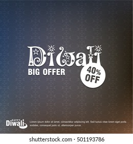 Happy Diwali Background Design. Abstract vector illustration.