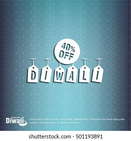 Happy Diwali Background Design. Abstract vector illustration.