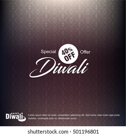 Happy Diwali Background Design. Abstract vector illustration.