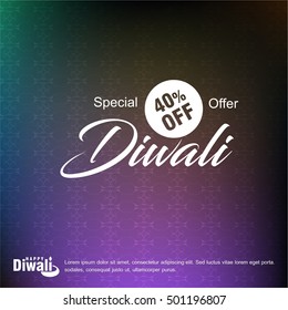Happy Diwali Background Design. Abstract vector illustration.
