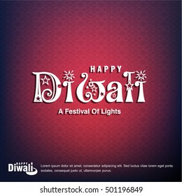 Happy Diwali Background Design. Abstract vector illustration.