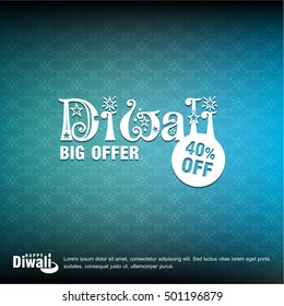Happy Diwali Background Design. Abstract vector illustration.