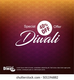 Happy Diwali Background Design. Abstract vector illustration.