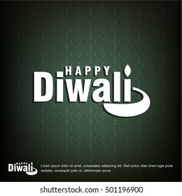 Happy Diwali Background Design. Abstract vector illustration.