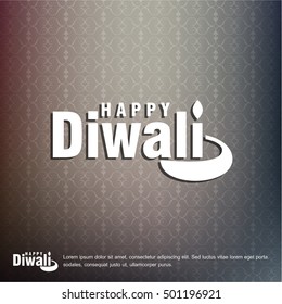 Happy Diwali Background Design. Abstract vector illustration.