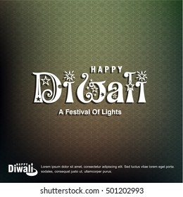 Happy Diwali Background Design. Abstract vector illustration.