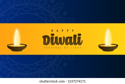 Happy diwali background illustration vector