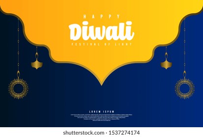 Happy diwali background illustration vector