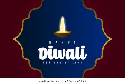 Happy diwali background illustration vector