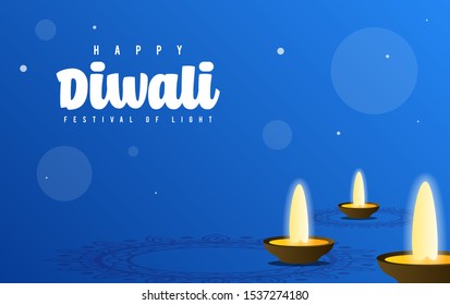 Happy diwali background illustration vector