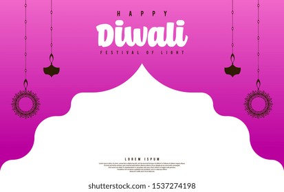Happy diwali background illustration vector