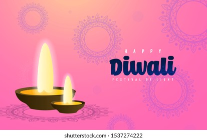 Happy diwali background illustration vector
