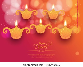 Happy Diwali background Vector illustration .