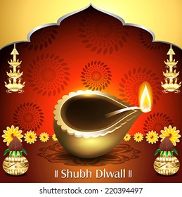 Happy Diwali background vector illustration 